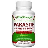 VitaStrength Parasite Cleanse Detox Capsules, Herbal Blend, Maximum Strength, 60 Caps 60 Capsules