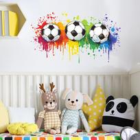 Kūrybiškas Dažytas Futbolo Miegamojo Svetainės Sienų Puošybos Dekoratyvinis Sienos Lipdukas 35*60cm/fun-g34 gray