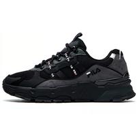 FILA Trek Fashion Versatile Comfortable Sports Shock Absorbing Wear Resistant Breathable Low Top Casual Shoes Men sneaker Black Gray F12M134155FBD 44 black