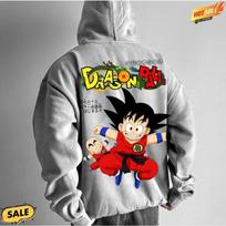 Dragon Ball Vyrų gobtuvai Moteriški megztiniai Pavasaris Ruduo Laisvalaikio gobtuvai Marškinėliai su gobtuvu DBZ Y2K Gobtuvai Dydžio padidinimo marškinėlis vyrams S black