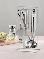 Reborn. J Ribbon J Mudita 304 Stainless Steel Cookware 7-Piece Set (6 Pieces + Stand) gray
