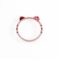 PC Case for Samsung Galaxy Watch 8 40mm 44mm Cute KITTY CAT Diamond Protector watches Accessories for woman Samsung watch8 Cover for watch 8 44mm raudona