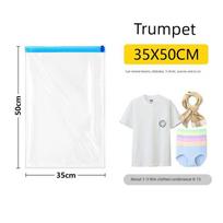 Travel Hand Roll Compression Bag Vacuum Buggy Bag No Pumping Business Trip For Home Luggage Clothing Clothes Storage and Carrying Small Size 35*50 [Pack of 2] 48*50cm white
