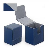 PU Deck Box Collectible Game Storage Box Collection Box Container  Children Dark Blue gray