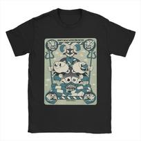 Men TShirt Cuphead Playing Card Vintage 100 Cotton Tees Short Sleeve  T Shirt O Neck Clothes 6XL M beige