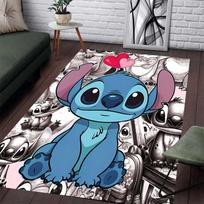 Mielų Stitch paveiksliukų rašto kilimas - Neslystantis virtuvės, lauko kilimas, namų ir miegamojo dekoracija, gimtadienio dovana 100x120cm