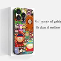 South Park classic anime pattern Phone Case For iPhone 16 16e 15 14 13 12 11 Plus Mini Pro Max Soft black Shockproof Cover iPhone 15 Pro Max black
