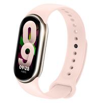 For Xiaomi Mi Band 10 9 8 Strap NFC Accessories Sport Rubber silicone belt Bracelet Wristband pulseira correa Xiaomi Smart Band mi band 8 9 10 rožinė