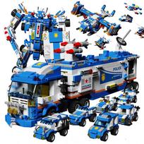 High-Quality 848Pcs Urban area High-Quality Patrol High-Quality Police High-Quality Command High-Quality Trucks High-Quality Building High-Quality gray