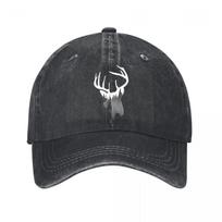 Double Exposure Deer Head Forest Wall Art  New Vintage Washed Cotton Baseball Cap Parent Kids Sun Hats Adjustable gray