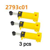 MOC Techninis pneumatinis siurblio žarna Plyta Oro bakas Strypas Stūmiklis Siurblys Mažas (6L) V2 sustiprintas cilindras Leduo blokas 19476 19482 47225 yellow