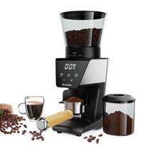 BioloMix Electric Conical Burr Coffee Grinder Machine gray