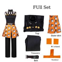 JoJo's Bizarre Adventure Golden Wind Narancia Ghirga Cosplay Costume Anime Halloween Carnival Party Fancy Dress Outfit Full Set M black