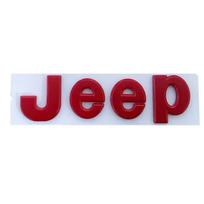 Automobilio priekinio variklio dangčio emblema Šoninė bagažinės lipduko ženklelis Jeep Renegade Grand Cherokee Wrangler JK Compass Commander Patriot Liberty Small (13x4cm) raudona