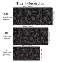 Stylish Black White Swirl Pattern Large Mouse Pad Nonslip Keyboard Desk Mat 30x80x0.2cm