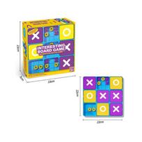 Kids Tic Tac Toe Board Game With Interactive Logic Training For Early Learning yellow