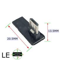 90 Degree Micro Usb Male To Female Adapter 5 Core Right Left Angle Connector For Android Phone Tablet Data Charge Extension LE
