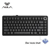 AULA F75 Wireless Gaming Mechanical Keyboard RGB Light Customized 75% Layout Tri Modes Contour Side Carved PBT Keycap Keyboard