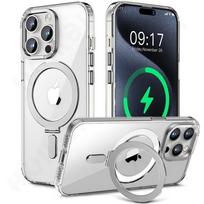 Madingas magnetinis belaidžio įkroviklio dėklas, skirtas „iPhone 15 14 13 12 11 Pro Max“ stovui „MagSafe“ matinis kieta nugara, minkštas silikoninis atramos apsauginis dangtelis iPhone 11 Pro Max gryna