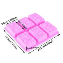 1 vnt. Silikoninė formelė muilui su bitute, skirta  pasidaryk pats  rankų darbo amatams, 3D muilo formelė pink