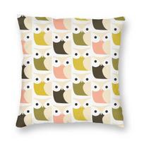 Orla Kiely Mielas Pelėdos Užvalkalas Dvipusis Spausdinimas Pagalvės Užvalkalas Dekoras Mesti Pagalvę Užvalkalas Kėdės Užtrauktukas 55x55cm smėlis