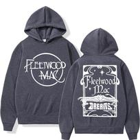Rudens žiemos Roko grupės Fleetwood Mac Turo Spausdintas Hoodie Vyriškas ir Moteriškas Mados Hoodie Sportinis Drabužis Laisvalaikio Hoodie L gray