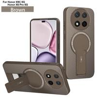 For Honor Magic7 Lite 5G Case Magnetic Stand Holder Armor Bracket Case For Honor Magic 7 Lite Magsafe Wireless Charge Cover For Magic 7 Lite gray