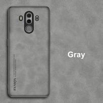 Prabangus PU odos dėklas Huawei Mate 10 Pro Mate10 dėklui Silikoninis pilnos apsaugos telefono dėklas Huawei Mate 9 Pro Mate9 Coque Mate 9 pilka spalva