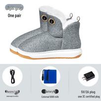 Įkraunami šildomi unisex žieminiai batai su anglies pluošto šildytuvais Fits 43-44 šviesiai pilka spalva
