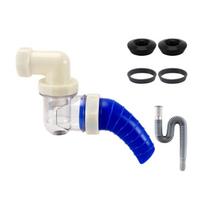 45 Degree Angle Wall Drains Seals Odor Prevention Device Not Smell Protector Strong for Bathroom Sink Kitchen Waste Pipe blue