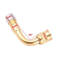 90 Degree Motorcycle Angle Bent Valve Adapter Tyre Tube Copper Silver Valve Extension Adapter for Truck Car Moto Bike Accessorie beige