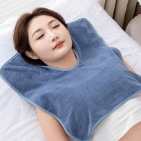 Beauty Salon Skincare Massage Towel Microfiber SPA Facial Towel Esthetician U Shape Face Wrap Towels Face Skin Care Tools mėlyna