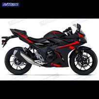 For GSX250R GSX 250 R Motorcycle Accessories Full Car Racing Fairing Sticker Reflective Waterproof Bodywork Decal Stickers Kit black