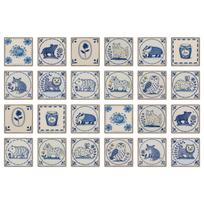 24 Vnt. Europos stiliaus plytelių sienos lipdukas Lipnus virtuvės vonios dekoratyvinis plytelių lipdukas Blizgus kristalinis sienos lipdukas 10*10cm*24PCS