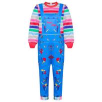 Jaukus licencijuotas Chucky kostiumas vaikams mergaitėms ir berniukams persirengti Jumpsuit,140cm blue
