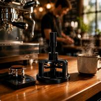 Espresso Distribution Tool Matte Black Prong Adjustable Rotary Coffee 51MM Rotary Magnetic black