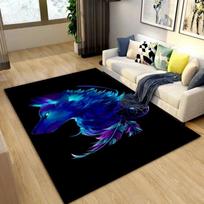 3D Wolf Spirit Animal Area Rug,Carpet Rug for Living Room Bedroom Sofa Doormat Decoration,Children Play Game Non-slip Floor Mat 60x90cm (24x35in)