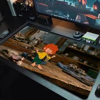 Meister Eder Und Sein Pumuckl Mouse Pad Large Gaming Table Cushion Non-slip Laptop Tablet Big Mousepad XXL Mat Mini PC Playmat With Lock edge_xia 30cmx60cm(11.8x23.6inch) brown