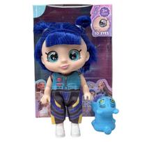 7 Inch Anime Figure Girl Dolls 5D Glitter Eyes Vinyl Toys with Music Movable Joints Cute Collectible Birthday Gift for Kids Fans With Box beige