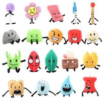5/7/12/19pcs Bfdi Plushie Battle for Dream Island Plush Toys Stuffed Animal Cartoon Plant Soft Doll Leafy Firey Coiny Kids Gifts 15-28cm red