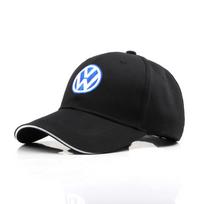 Car Sticker Styling Mouldings Car Logo Embroidery Snapback Baseball Cap For VW Volkswagen Passat Golf 4 5 6 7 8 GTI Polo Tiguan juoda