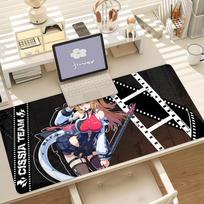 Game Zenless Zone Zero Cissia Mouse Pad Anti Slip Rubber Edge Locked Thickened Laptop Gaming Desk Mat 30x60cm gray