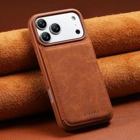 Prabangus Retro Atverčiamas Odinis Telefono Dėklas Su Kortelių Laikikliu iPhone 17 Pro 16 15 14 13 Pro Max 17Air 16E Plonas Magnetinis Kortelių Laikiklis Dangtelis iPhone 13 Pro ruda