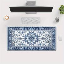 Porcelain Flower Mousepad Large Desk Mat Floral Rug Table Cover Classic Aesthetic Retro Home Office Decor Gamer For Men 40x80cm