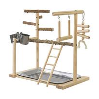 Parrot Play Gym Perch Gym With Tray And Cups Bird Perches Exercise Play Gym Bird Toys For Cockatiel Parakeet