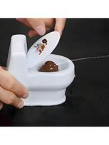 Mini Toilet Prank Water Spray Toy | Open Lid To Spray Funny Tricky Toy For Kids Adults Party Gags white