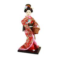Japanese Geisha Kimono Doll 12inch Asian Kabuki Figure Girl Statue for Cabinet