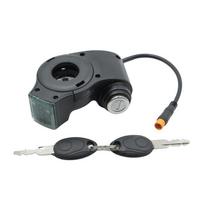 Waterproof Electric Scooter Ignition Key Switch Lock, 3 Pin Plug for Electric Scooter Motorcycle Power Switch Lock Accessories black