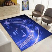 Abstract Watercolor Music Note Area Rug Colorful Treble Clef Musical Art Print Carpet for Music Lovers Living Room Home Decor 40cm x 60cm