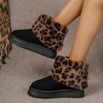 Žieminiai stambiapadžiai ankle boots moterims Šilti sniego batai Neslystantys dirbtinio kailio pamušalu trumpi batai Moteriški patogūs dirbtinio zomšo vaikščiojimo mini batai 36 juoda